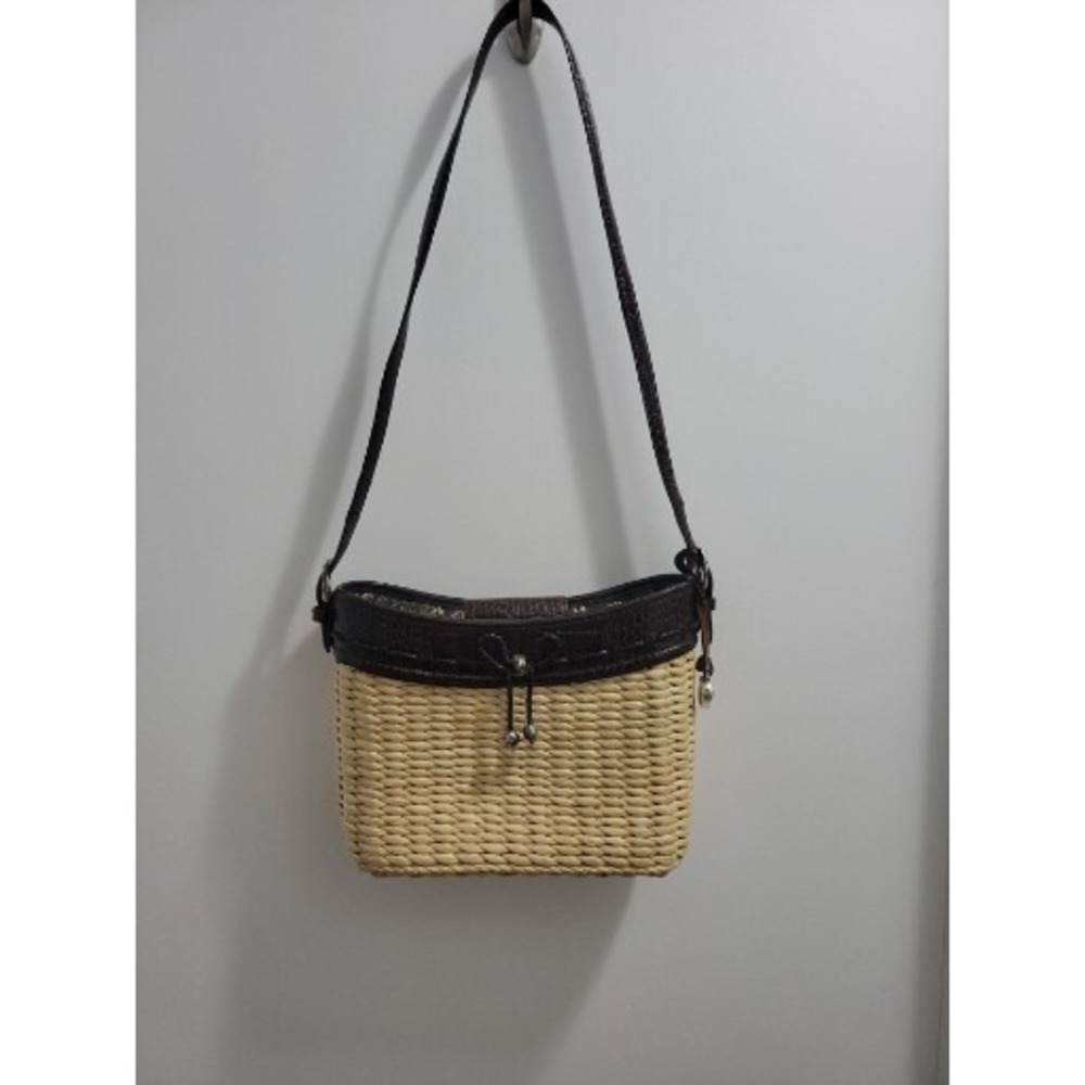 Brighton "Emma" Straw bag Heart Handbag Purse Vintage